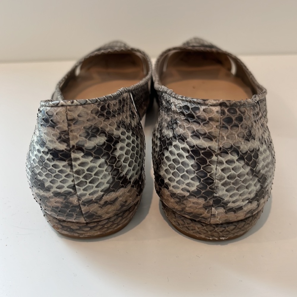 M. Gemi gray snakeskin flats with mesh - Picture 3 of 4
